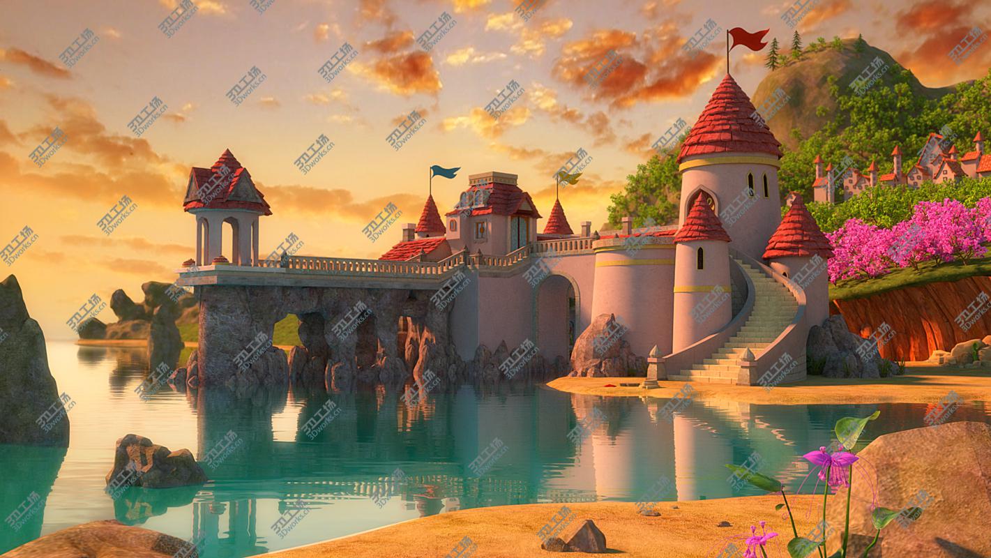 images/goods_img/202105074/Cartoon Castle Scene 3D model/2.jpg